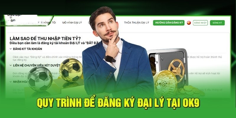 Các bước đăng ký hợp tác đại lý cùng OK9